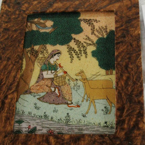 Eco Friendly Blank Book Journal 9x8 Handmade Crushed Gemstones Painted On Glass - Picture 2 of 8